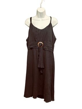 Penningtons Black Lined Cotton Dress Sundress Plus Size 22